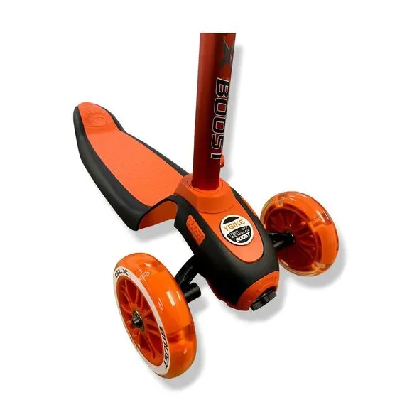 $122 YBike Red GLX Boost Kid Kick Light-Up Scooter Adjustable Steering Handle - Picture 3 of 7